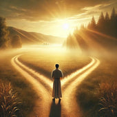 Imagine reprezentativă pentru articolul „Ce spune Biblia despre liber-arbitru?” – libertatea alegerii în credința creștină.